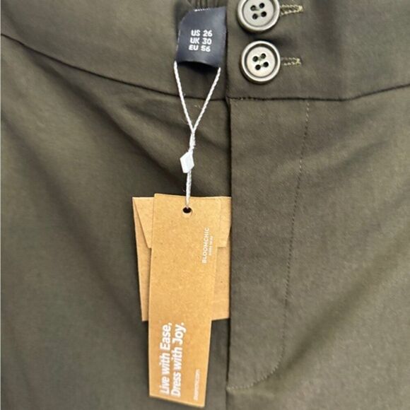 Bloomchic Wide Leg Cropped Pants Olive - Picture 4 of 6